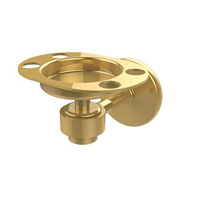 Allied Brass 7126-PB Satellite Orbit One Tumbler and Toothbrush Holder Polished Brass