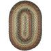 Brown/Green 48 x 0.38 in Area Rug - August Grove® Mako Handmade Braided Indoor/Outdoor Area Rug | 48 W x 0.38 D in | Wayfair