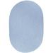 White 24 x 0.38 in Indoor/Outdoor Area Rug - August Grove® Smyth Handmade Braided Light Blue Rug Polypropylene | 24 W x 0.38 D in | Wayfair
