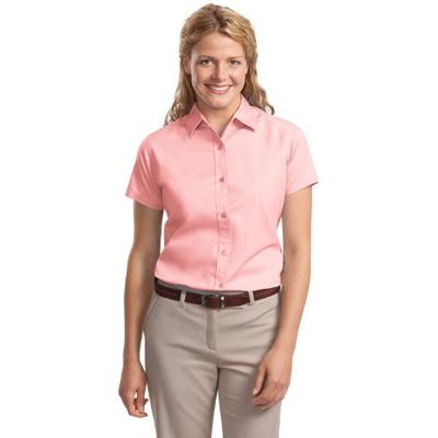 Port Authority Women's Ladies Short Sleeve Easy M Light Pink