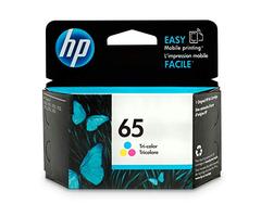 HP 65 Tri-color Ink Cartridge (N9K01AN) for HP DeskJet 2624 2652 2655 3722 3752 3755 3758