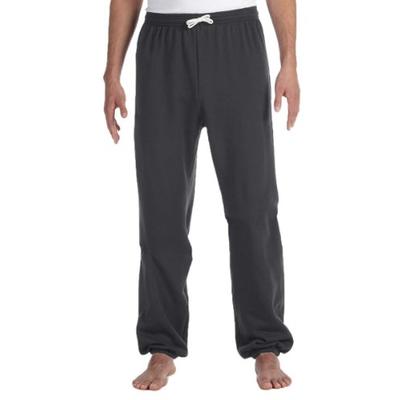 Bella 3737 Unisex Poly-Cotton Fleece Long Scrunch Pant - Dark Grey Heather, Small