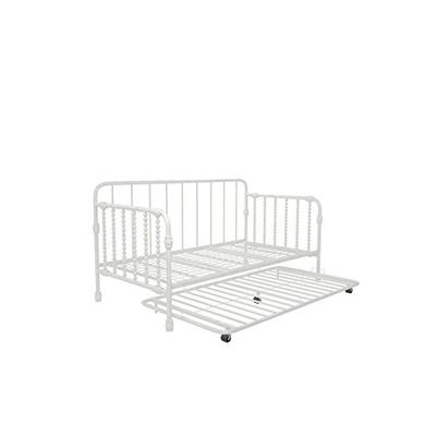 Little Seeds Monarch Hill Wren Metal Daybed with Trundle, Twin Size, White