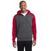 Sport-Tek Men's Tech Fleece Colorblock 1/4 Zip L Graphite Heather/True Red