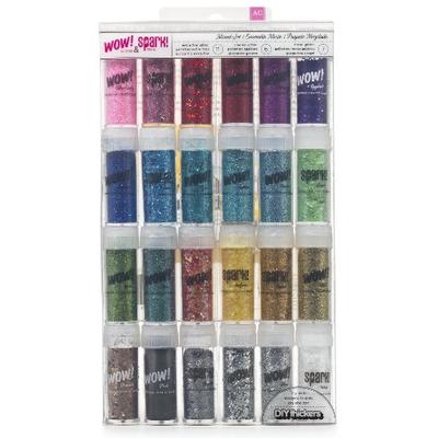 Wow! & Spark! Mixed Glitter Pack by American Crafts | 24-pack | Includes 11 bottles extra fine glitt
