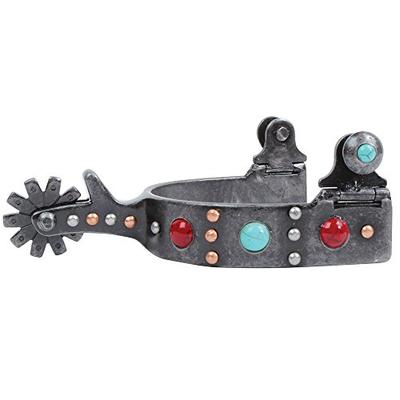 Professional's Choice Stone Dot Spurs Kids Red