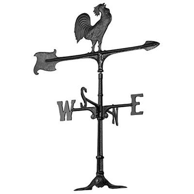 Whitehall Products Rooster Accent Weathervane, 30-Inch, Black