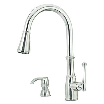 Pfister GT529WH1S Wheaton Single Handle Pull-Down Kitchen Faucet in Stainless Steel, 1.8 gpm