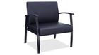 Lorell LLR68557 Big & Tall Black Leather Guest Chair