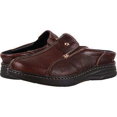 Drew Shoe Men's Drew Lightweight Fashion Clogs, Brown, Leather, 9.5 4W