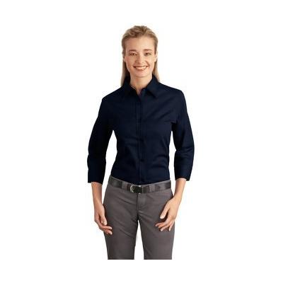 Port Authority Ladies 3/4-Sleeve Easy Care Shirt. L612 Navy L