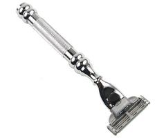 Heavyweight All-metal Triple Blade Razor From Parker Safety Razor - Accepts Mach 3 and Gillette3 Bla