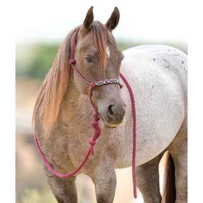 Professional`S Choice Beaded Rope Halter/10 Lead Royal