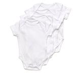 Leveret Baby Onesie Boys Girls Bodysuit 4 Pack Short Sleeve Underwear White 100% Cotton 3-6 Months screenshot. Infant Bodysuits directory of Clothes.