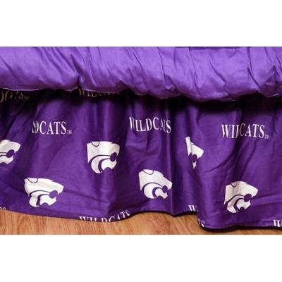 College Covers Kansas State Wildcats Printed Dust Ruffle, Twin