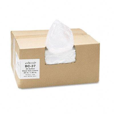 Classic Clear 303618C Clear Low-Density Can Liners, 30gal, .71 Mil, 30 x 36, Clear (Case of 250)