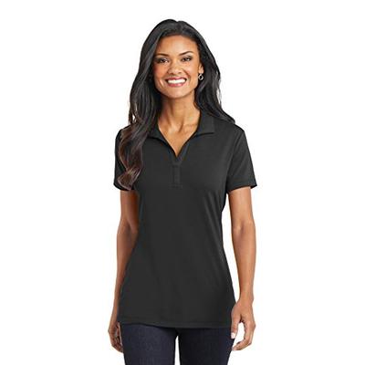 Port Authority Women's Cotton Touch Performance Polo, Black, Small