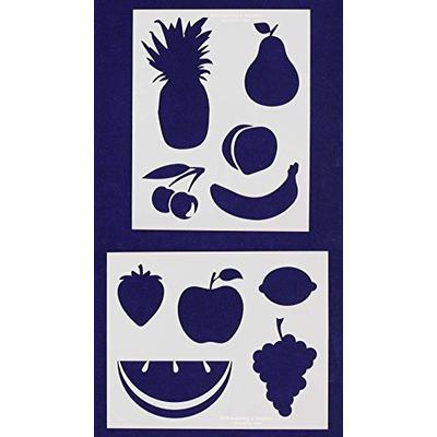 Fruit Stencils - 2 Piece Set - 8 X 10 Inches
