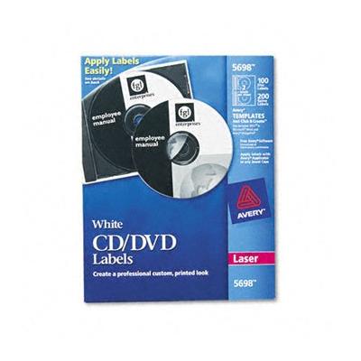 100 Cd/Dvd White Matte Labels And Jewel Case Spine Labels