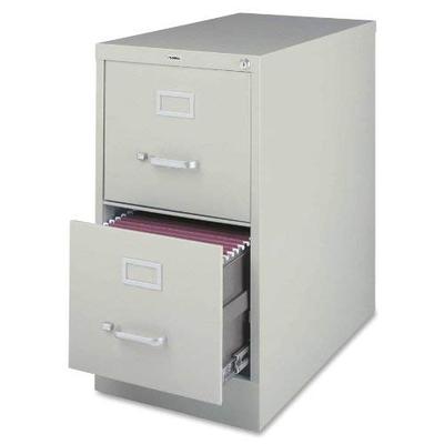 Lorell LLR42292 2-Drawer Vertical File, 15" x 22" x 28, Light Gray