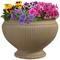 Sunnydaze Elizabeth Ribbed Urn Flower Pot Planter, Outdoor/Indoor Unbreakable Double-Walled Polyresi