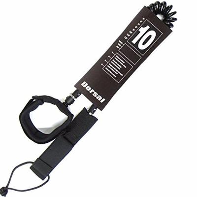 Dorsal Premium Stand Up Paddle Board SUP Surf Leash 10' Coiled - Double Stainless Steel Swivels and