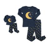 Leveret Moon & Stars Matching Doll & Girl 2 Piece Pajama Set 100% Cotton (8 Years) screenshot. Sleepwear directory of Clothes.