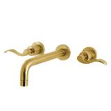 Kingston Brass NuWave Double Handle Wall Mounted Tub Spout | Wayfair KS8027DFL