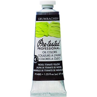 Grumbacher Pre-Tested Oil Paint, 37ml/1.25 Ounce, Nickel Titanate Yellow (P148G)