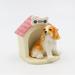 Cosmos Gifts Doghouse w/ Cocker Spaniel Salt & Pepper Shaker Set China in Brown/Pink | 3.5 H x 2.625 D in | Wayfair 20783