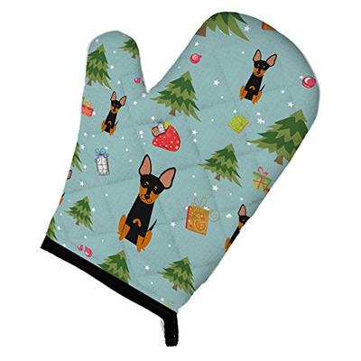 Caroline's Treasures BB4769OVMT Christmas English Toy Terrier Oven Mitt, Large, multicolor