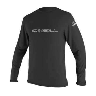 O'Neill Wetsuits Men's Basic Skins UPF 50+ Long Sleeve Sun Shirt, Black, XX-Large