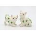 Cosmos Gifts Shamrock Cat Salt & Pepper Shaker Set Earthenware, Ceramic in Green/White | 3.5 H x 1.75 D in | Wayfair 20788