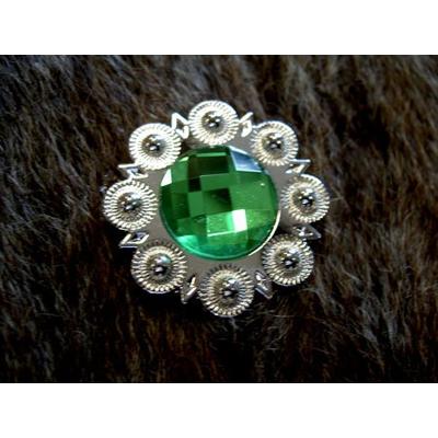 Challenger Tack 4 Conchos Rhinestone Horse Saddle Western Berry Green CO27