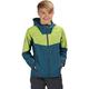 Regatta Kinder Deviate II Waterproof and Breathable Lightweight Reflective Outdoor Active Jacke, Seeblau/Limette Locher, Size 5-6