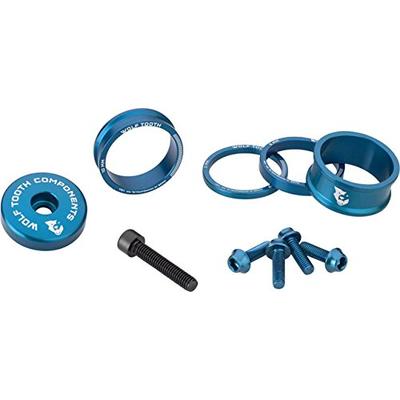 Wolf Tooth Precision Anodized Headset Spacers (Blue, Bling Kit)