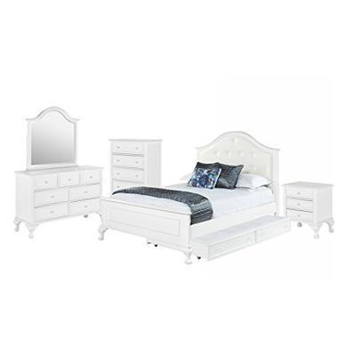 Picket House Furnishings Jenna 5 Piece Full Bedroom Set in White