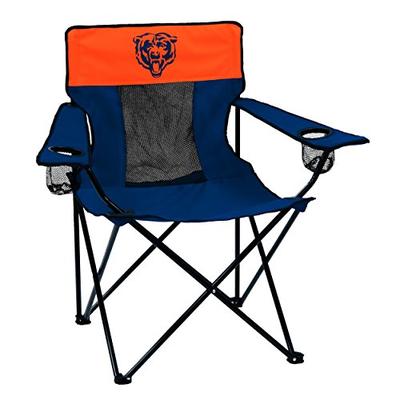 Logo Brands NFL Chicago Bears Folding Elite Chair with Mesh Back and Carry Bag , Navy, One Size
