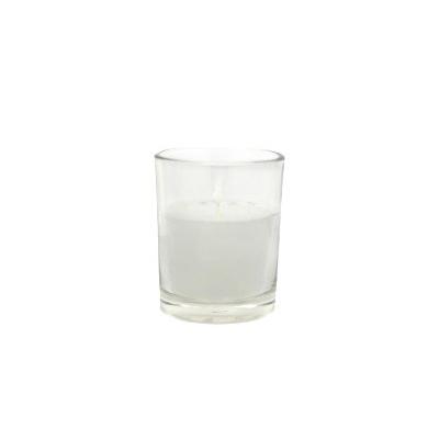 Zest Candle 12-Piece Votive Candles, White Round Glass