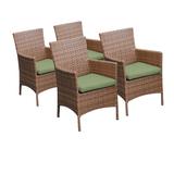 4 Laguna Dining Chairs w/ Arms in Cilantro - TK Classics Tkc093B-Dc-2X-Cilantro