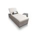 Oasis Chaise Outdoor Wicker Patio Furniture w/ Side Table in Beige - TK Classics Oasis-1X-St-Beige