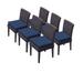 6 Venice Armless Dining Chairs in Navy - TK Classics Tkc094B-Adc-3X-C-Navy