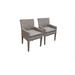 2 Monterey Dining Chairs w/ Arms in Grey - TK Classics Monterey-Tkc297B-Dc-C-Grey