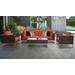 Amalfi 6 Piece Outdoor Wicker Patio Furniture Set 06r in Tangerine - TK Classics Amalfi-06R-Gld-Tangerine