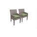 2 Florence Dining Chairs w/ Arms in Cilantro - TK Classics Florence-Tkc297B-Dc-C-Cilantro