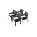 4 Barbados Dining Chairs w/ Arms in Beige - TK Classics Barbados-Tkc097B-Dc-2X-C-Beige