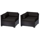 Belle Corner Sofa 2 Per Box in Black - TK Classics Tkc010B-Cs-Db-Black