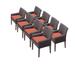 8 Venice Dining Chairs w/ Arms in Tangerine - TK Classics Tkc099B-Dc-4X-C-Tangerine