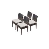 4 Belle Armless Dining Chairs in Beige - TK Classics Belle-Tkc090B-Adc-2X-C-Beige