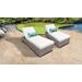 Florence Chaise Set of 2 Outdoor Wicker Patio Furniture in Sail White - TK Classics Florence-2X-White